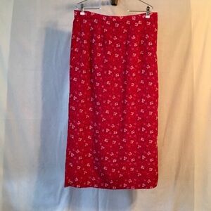 Christopher & Banks Red Floral Maxi Skirt